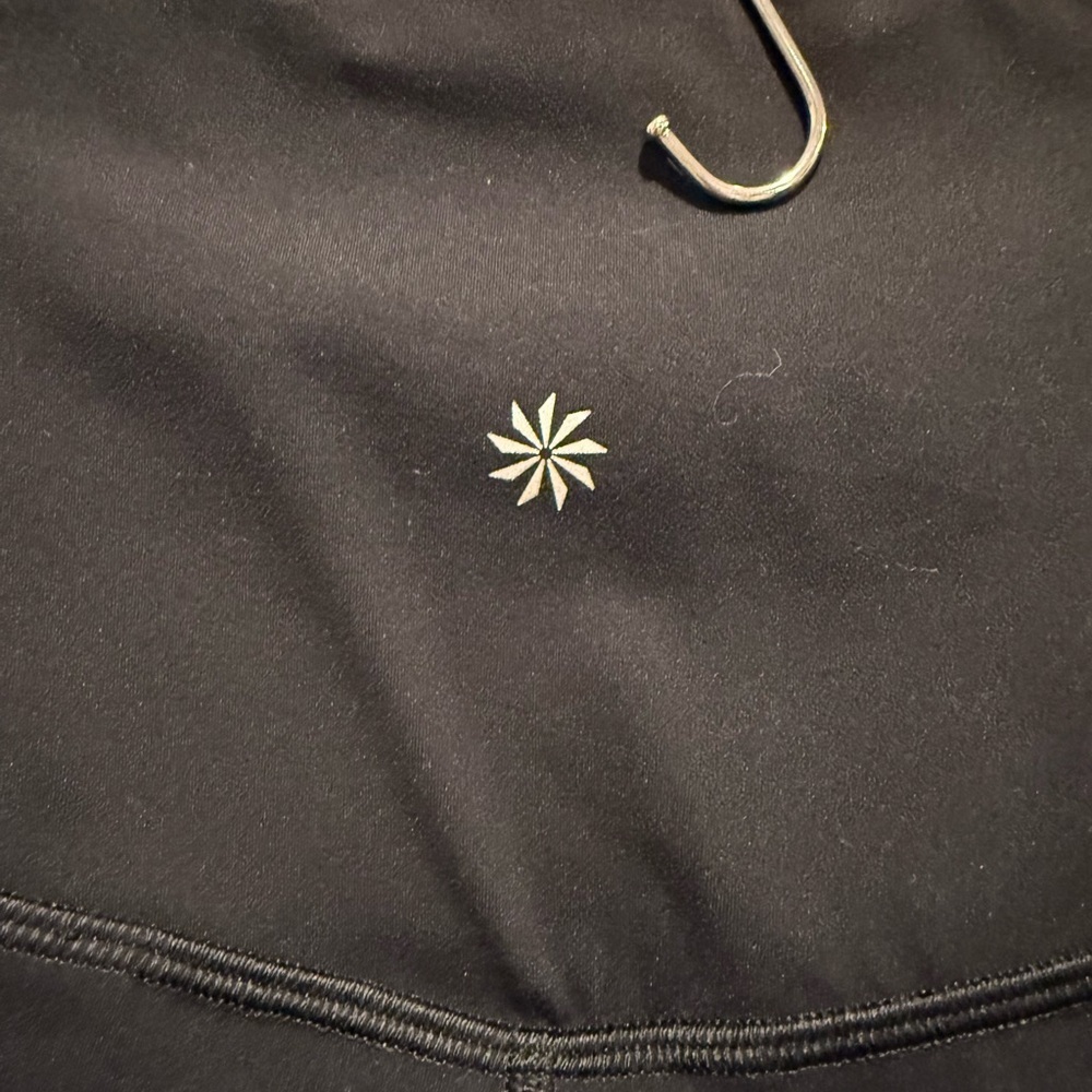 Athleta Black Front Slit Flare Pants size Small EUC - Picture 5 of 10